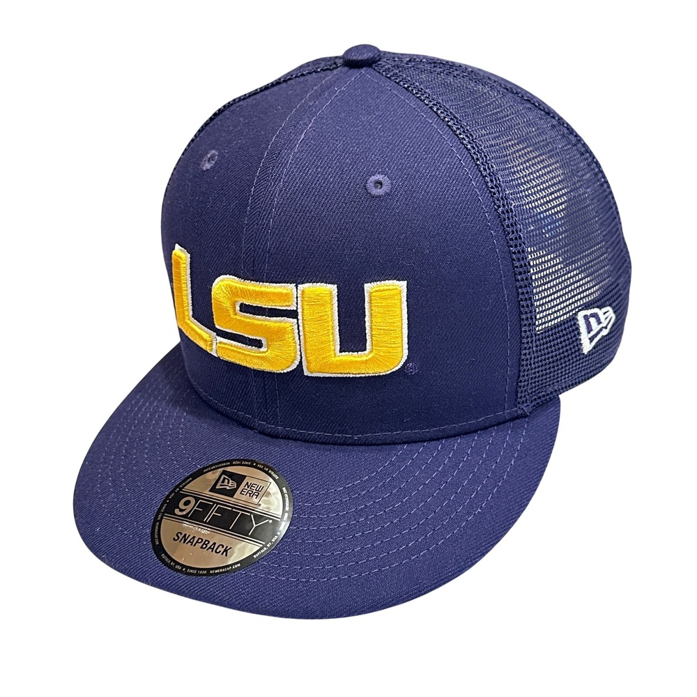 LSU Tigers New Era 9FIFTY Trucker Hat Cap Snapback Purple New